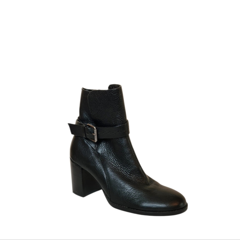 Splendid Callen Black Leather Heeled Bootie Size 8
